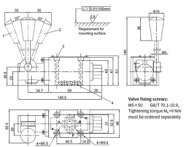 Модулирующая лампа гидравлического цилиндра грузоподъемника одиночная действующая для безопасности тракторов регулированной ограничиваясь